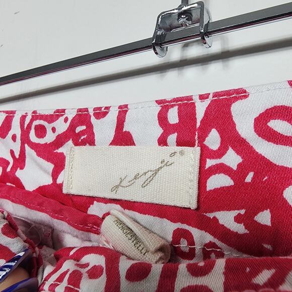 Anthropologie Kenji Paisley Pink White Chino Shorts Size 2 - Picture 6 of 6